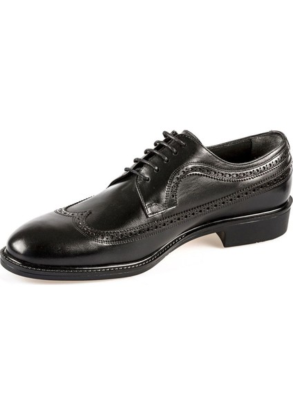 Bağcıklı Siyah Hakiki Deri Kauçuk Taban Erkek Klasik Ayakkabı 8582 46 modelleri