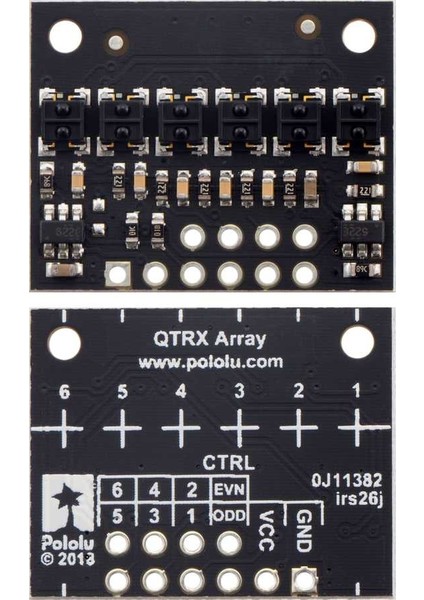 QTRX-HD-06RC 6'lı Çizgi Algılama Sensörü (Sık Sensör Dizilimli)