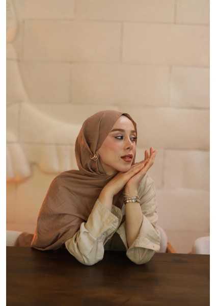 Neo Pamuk Şal Koyu Vizon indirimleri