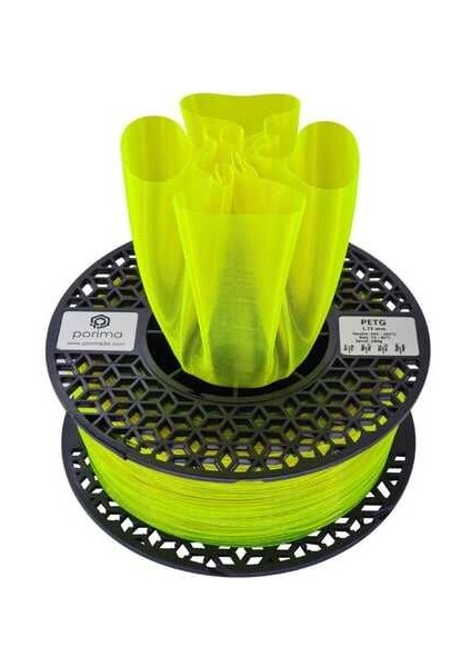 Petg Transparan Filament - 1.75MM Neon Sarı 1kg fiyatları