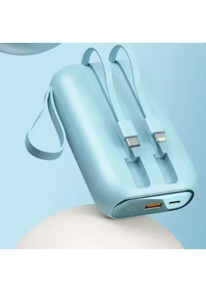 20,000MAH Mini Powerbank Entegre Kablolu, Taşınabilir ve Yüksek Kapasiteli Şarj Cihazı fiyatları