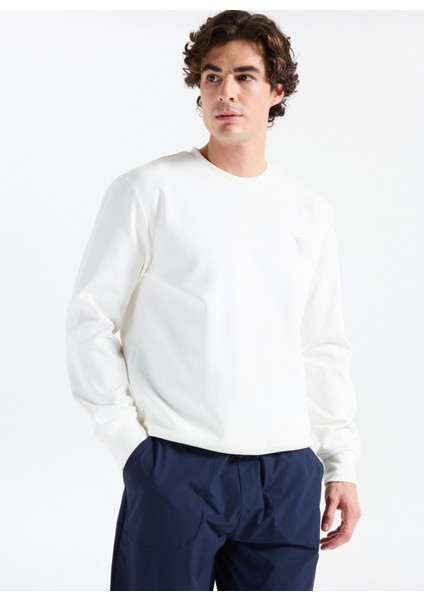 Gmg Fırenze Bisiklet Yaka Ekru Erkek Sweatshırt GU25MFW08021