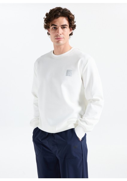 Gmg Fırenze Bisiklet Yaka Ekru Erkek Sweatshırt GU25MFW08021 modelleri