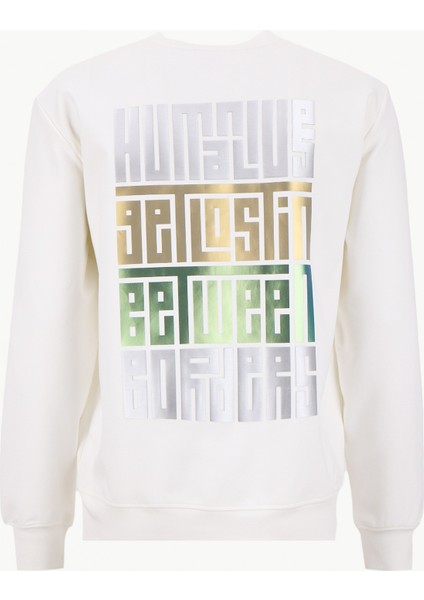 Gmg Fırenze Bisiklet Yaka Ekru Erkek Sweatshırt GU25MFW08021