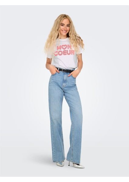 Onlarıya Lıfe Reg S/s Love Top Box Jrs Kadın Beyaz T-Shirt - 15343191 modelleri