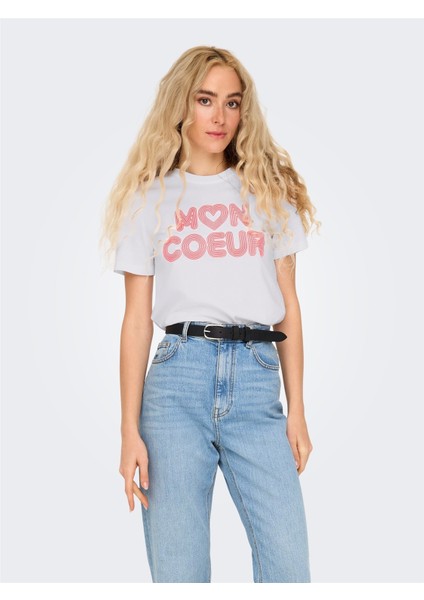 Onlarıya Lıfe Reg S/s Love Top Box Jrs Kadın Beyaz T-Shirt - 15343191 indirimleri