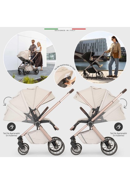 Milazzo Premium Çift Yönlü Bebek Arabası Siyah indirimleri