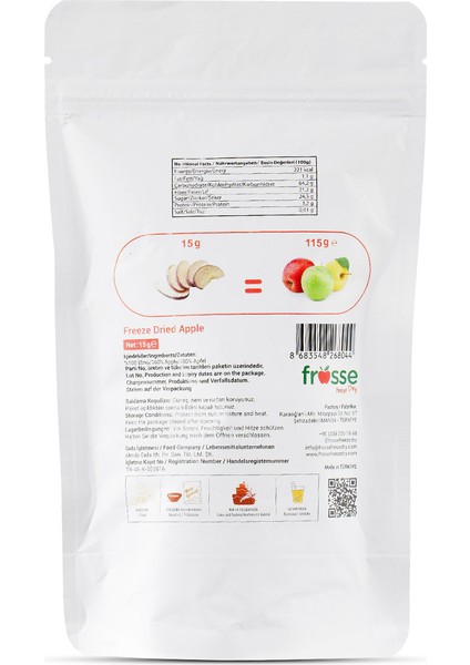 Freeze Dry Kurutulmuş Elma 15 gr fiyatları