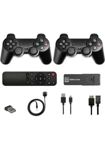 Game Stick Çift Oyun Konsolu Smart Tv Game Box 8k Ultra Hd 64 GB indirimleri