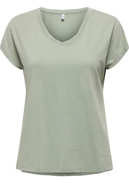 Onllucy Lıfe Ss Vneck Moster Top Box Jrs Kadın Yeşil T-Shirt - 15343382