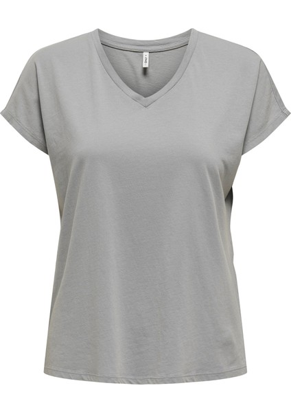 Onllucy Lıfe Ss Vneck Moster Top Box Jrs Kadın Gri T-Shirt - 15343382