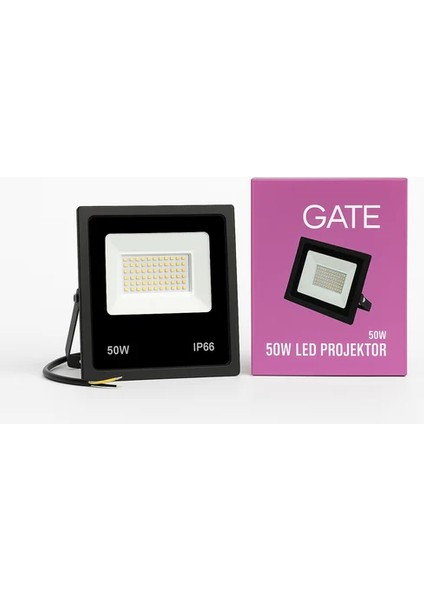 50W Smd LED Projektör 6500K Gate