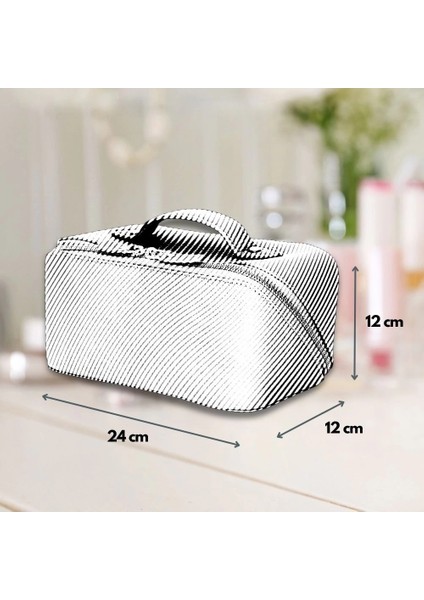 Ella Kadın Seyahat Kozmetik Bakım Makyaj Çantası Organizer Kobalt Mavi fırsatları