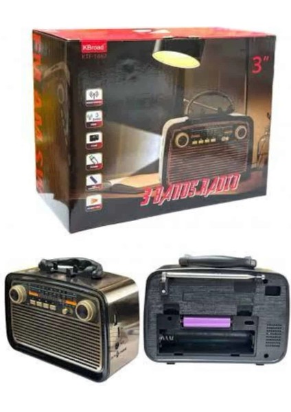 Müzik Kutusu Bluetooth Bağlantılı El Fenerli Nostaljik Tasarım Radyo fiyatları