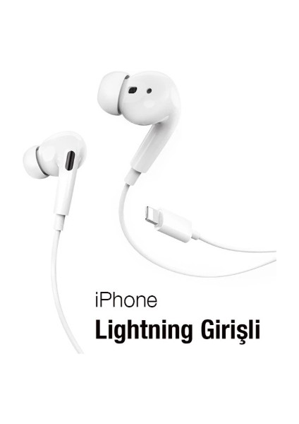 Iphone 11 12 13 14 Plus Pro Promax Ile Uyumlu Kablolu Kulaklık Mikrofonlu Hd Ses Kalitesi