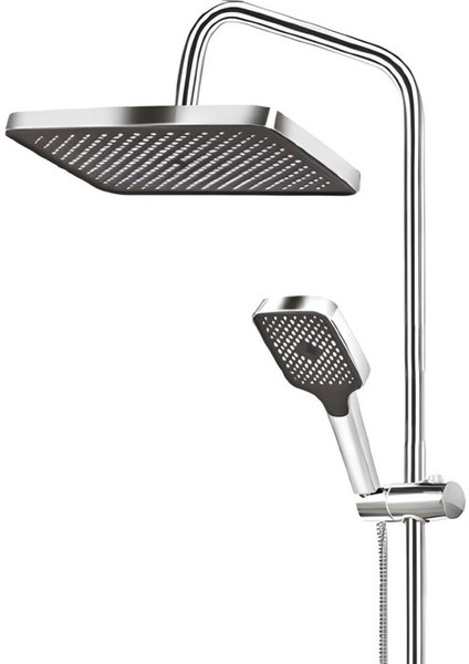 Regnum Duş Seti Tam Takım Beyaz Krom Lüks Yağmurlama Fonksiyonlu Başlıklı Sistemi Tek Fonksiyon indirimleri