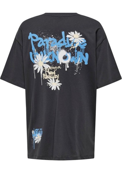 Onlmelodıe Lıfe S/s Graffıtı Top Box Jrs Kadın Lacivert T-Shirt - 15324354 fiyatları