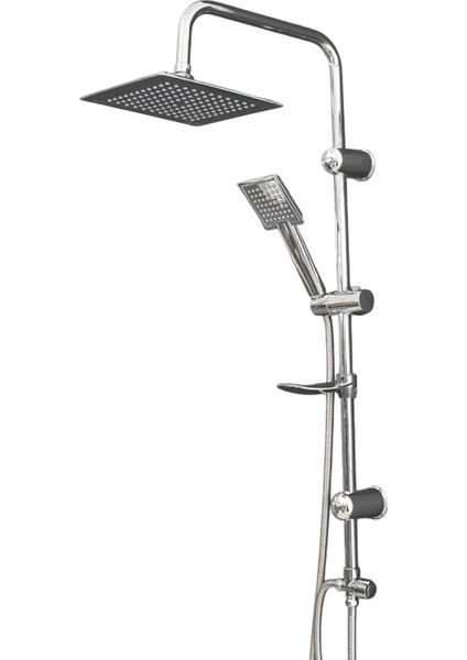 Kare Robot Tepe Duş Seti Takımı Yağmurlama Kare Banyo Duş Başlığı Sistemi Başlık Sabunluklu Duşu