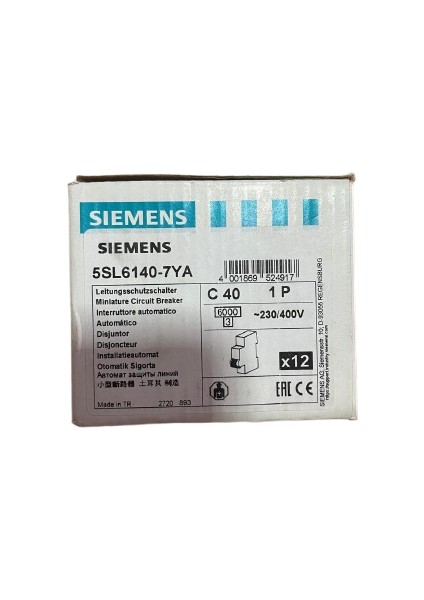 Sıemens 5sl Classic Anahtarlı Otomatik Sigorta C-40 1p