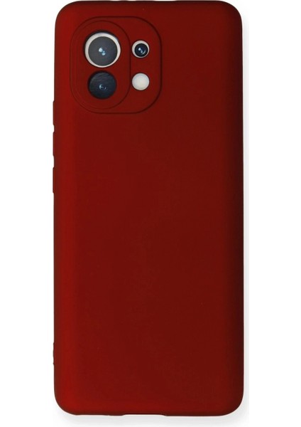 Xiaomi Mi 11 Kılıf First Silikon - Bordo