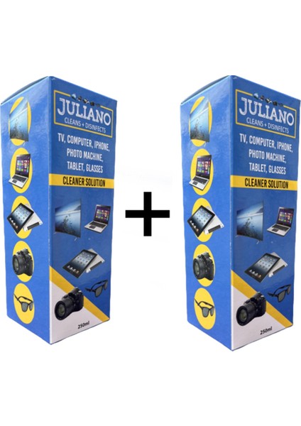 2 Adet 250 ml + 2 Adet 50 ml Temizlik Seti - Televizyon, Cep Telefonu, Kamera, Gözlük, Led, Ekran, Laptop, Tablet, Bilgisayar modelleri