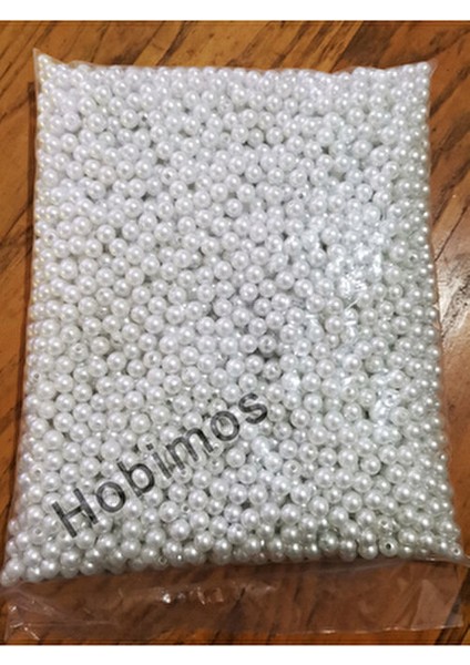 8mm Beyaz Renk Plastik İnci Boncuk Takı Yapımında Kullanım İçin 500 GR A Kalite fiyatları