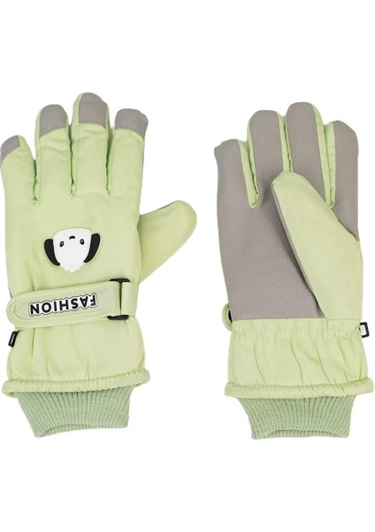 Kışlık Karikatür Köpekli Kadınlar Için Yün Kaplı Isıtıcı, Soğuktan Koruyan Sevimli Parmak I Eldiven (Yurt Dışından)