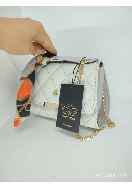 Kadın Fularlı Şık Çanta 15X19CM
