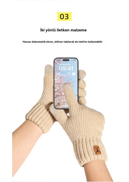 Kadın Isıtmalı, Soğuktan Koruyan, Dış Mekan Bisikleti Için Ikili Yünlü, Kalınlaştırılmış Dokunmatik Ekran Eldiveni (Yurt Dışından) modelleri