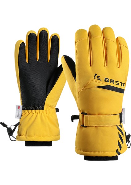 Profesyonel, Dokunmatik Ekran Uyumlu, Su Geçirmez ve Sıcak Tutan Kayak Eldiveni (Yurt Dışından)