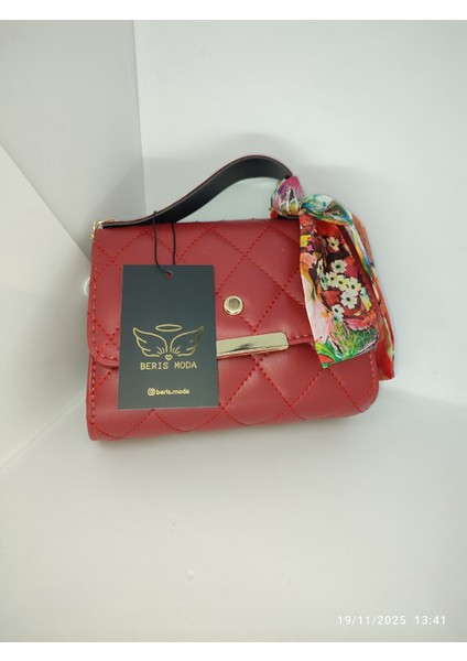 Kadın Fularlı Şık Çanta 15X19CM
