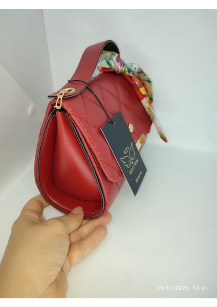 Kadın Fularlı Şık Çanta 15X19CM modelleri