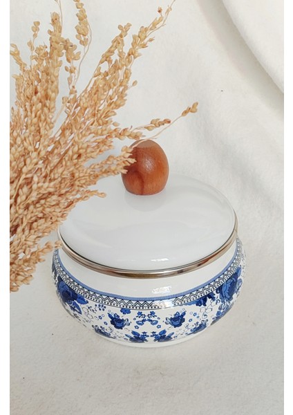 Mavi Rüya Emaye Şekerlik 12 cm çap Dekoratif Şekerlik modelleri