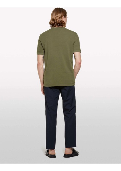 %100 Pamuk Bisiklet Yaka Regular Fit T-Shirt Erkek Yeşil T-Shirt - 325P3089S104J modelleri