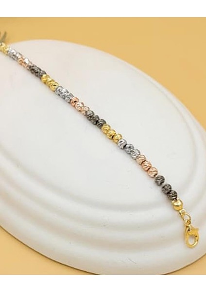 Dört Renk Kalın Silver Dorika Bileklik