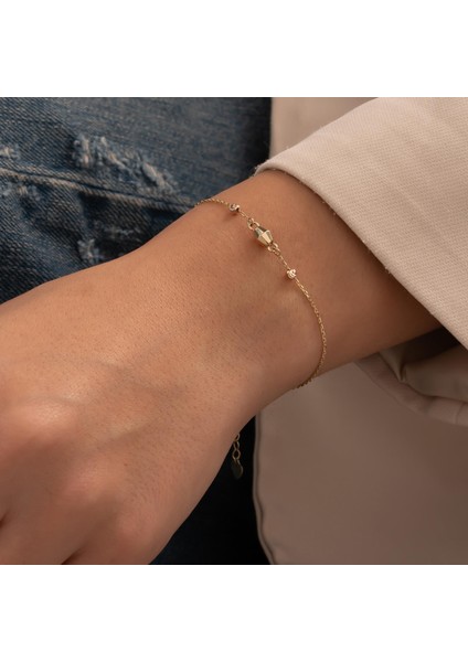 Minimal 14 Ayar Altın Bileklik