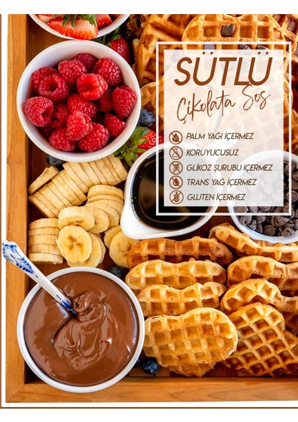Sütlü Çikolata Sos - Waffle& Krep& Pankek& Tatlı& Dondurma& Kruvasan& San Sebastian Sos - 300 Gr / 225 ml fiyatları