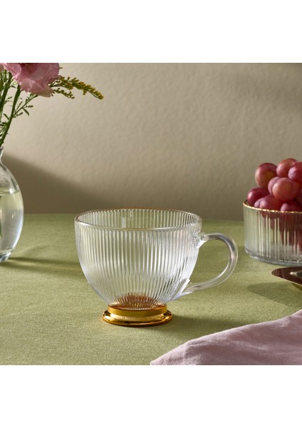 Esin Çizgili Cam Mug 420 ml