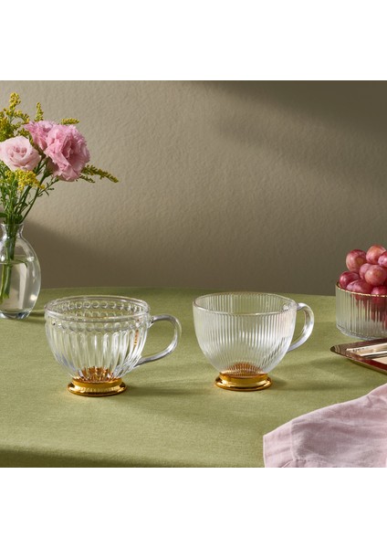 Esin Çizgili Cam Mug 420 ml fırsatları