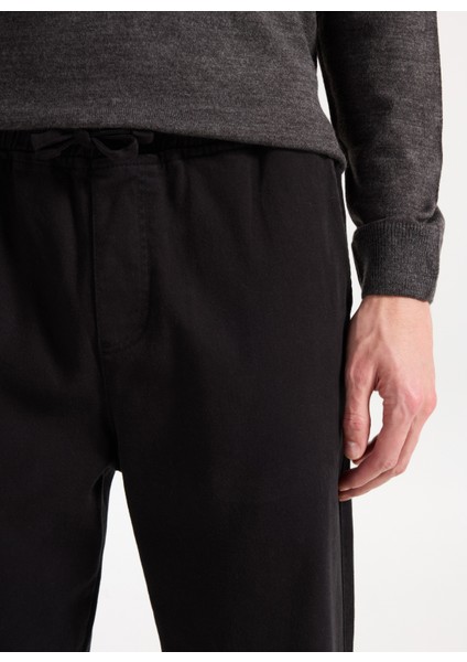Normal Bel Düz Paça Jogger Siyah Erkek Pantolon MML5WM-PNT2207 indirimleri