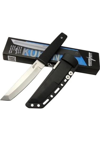 Eco Lounge Cold Steel Aus 8A Kobun Tanto Outdoor / Av Bıçağı 25CM - Kılıflı, Kutulu, Siyah Plastik Sap