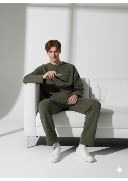 Unisex Bisiklet Yaka Baskılı Cepli Uzun Kol 2'li Takım fiyatları