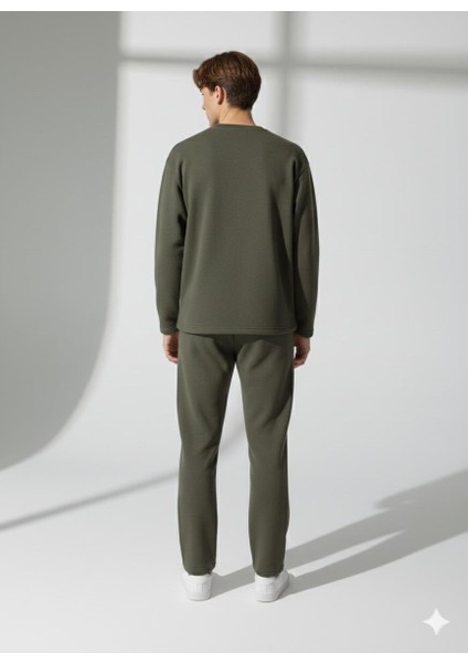 Unisex Bisiklet Yaka Baskılı Cepli Uzun Kol 2'li Takım modelleri