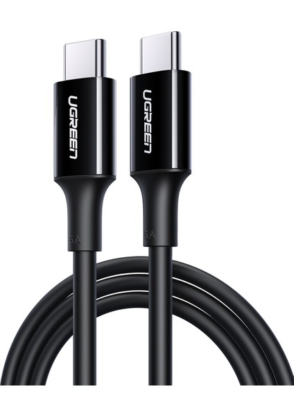 USB-C 100W 5A QC PD Hızlı Şarj Kablosu, 1 Metre, Siyah, 80371