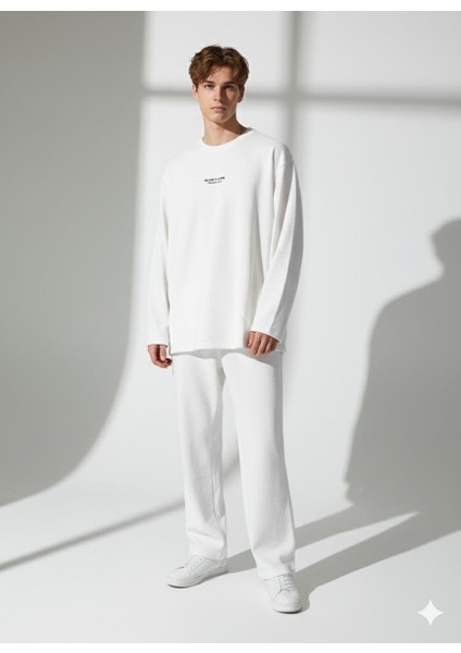 Unisex Bisiklet Yaka Baskılı Cepli Uzun Kol 2'li Takım fırsatları