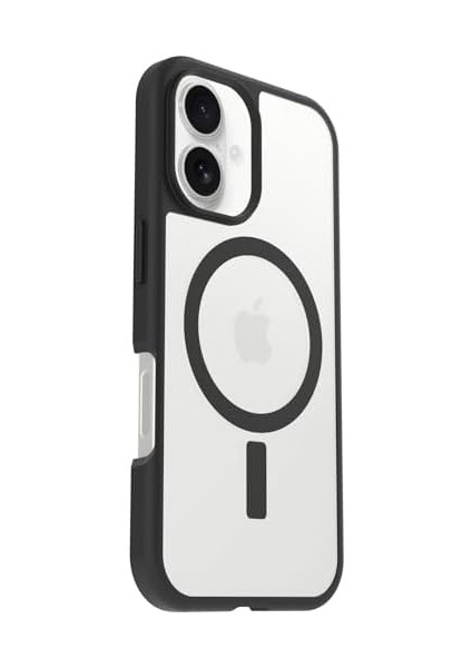 16 Uyumlu Sleek Serisi Magsafe Kılıf, Darbeye ve Düşmeye Karşı Koruyucu Ultra Ince Koruyucu Kılıf, Şeffaf/siyah