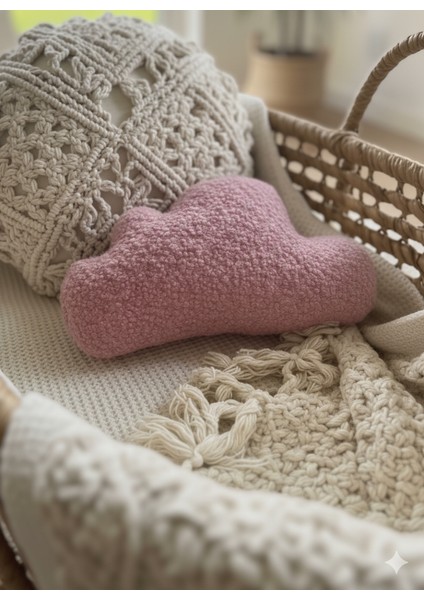 Peluş Bulut Yastık Pembe