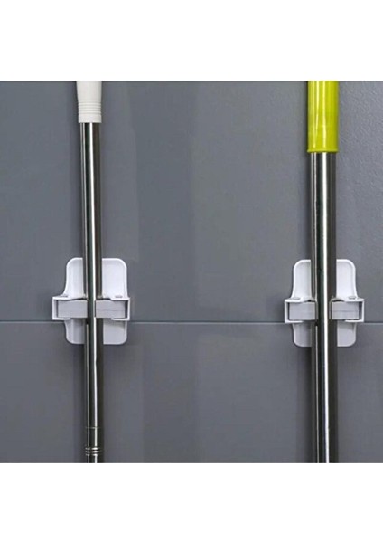 4 Adet Yapışkanlı Pratik Mop Temizlik Fırçası Temizlik Sopası Tutucu Süpürge Sopa Askısı fırsatları