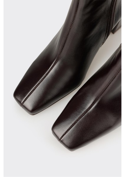 Kahve Deri Kadın Yüksek Topuk Bot fırsatları