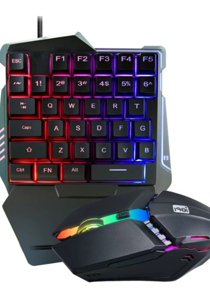 G506 Tek Elle Kullanılabilen USB Oyun Klavyesi ve Faresi